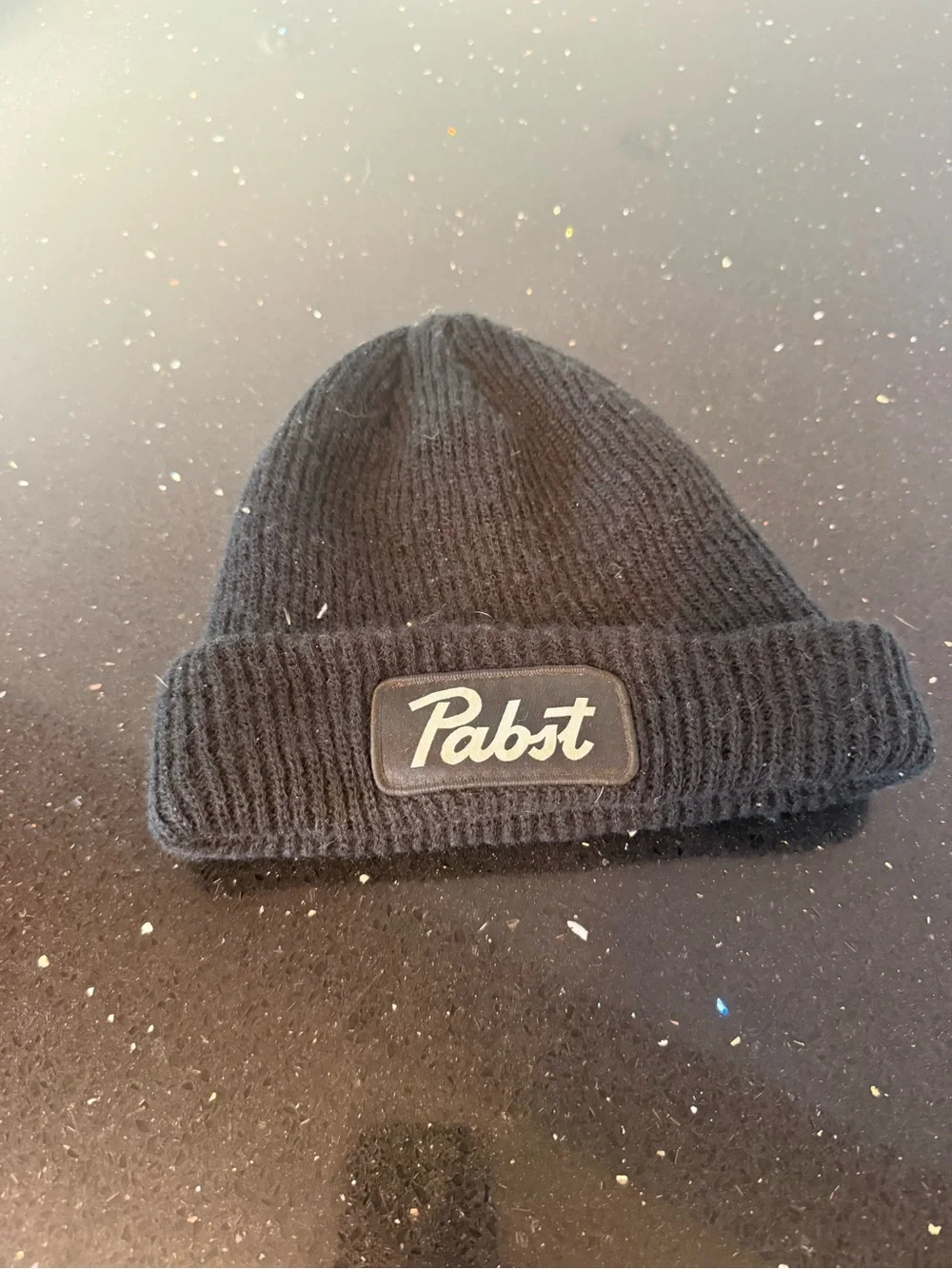 Pabst Black Knit Beanie - Men's Winter Hat